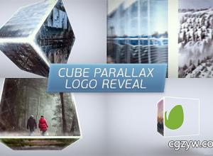 AE模板-时尚经典干净企业三维方块旋转图片Logo展示 Cube Parallax Logo Reveal 免费下载