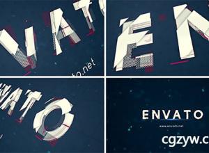 AE模板-高科技字母组合切割文字标志Logo展示 Alphabet Logo Reveal 免费下载