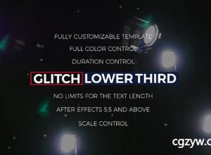 AE模板-新闻体育运动动信号损坏文字标题动画 Glitch Lower Thirds & Titles 免费下载