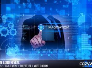 AE模板-E3D高科技全息网络标志Logo展示公司企业视频演示