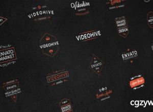 AE模板-25种复古文字标题婚礼标签徽章动画25-animated-titles-badges-labels 免费下载