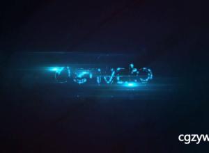 AE模板-公司宣传魅力蓝色耀光粒子闪烁logo标志展示logo-reveal-flicker 免费下载