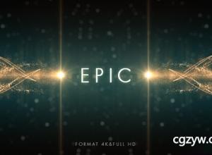 AE模板-金色粒子电影标志爆炸光线Logo展示Epic Logo 免费下载