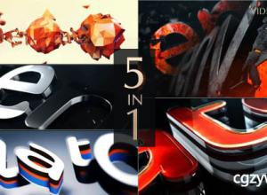 AE模板-E3D震撼游戏三维Logo展示 Logo Reveal Pack- 免费下载