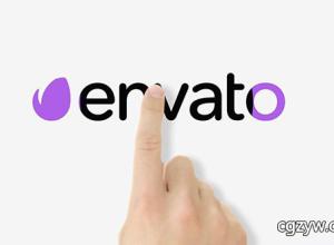 AE模板-触摸手势点击滑动企业标志Logo文字展示 Touch Logo Pack 免费下载