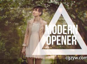 AE模板-现代复古动感信号毛刺损坏时尚图片展示片头 Modern Fashion Opener – Fast Glitch Slideshow 免费下载