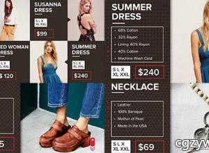 AE模板-现代网上商店微商促销宣传视频服装价格打折扣展示