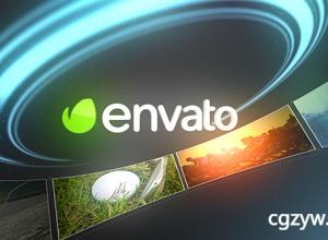 AE模板-环形路径光线闪光耀斑体育运动足球曲棍球Logo展示 Flash Logo 免费下载