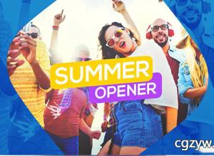 AE模板-图形遮罩叠加企业动态宣传夏季旅游活力片头 Bright and Fun 免费下载