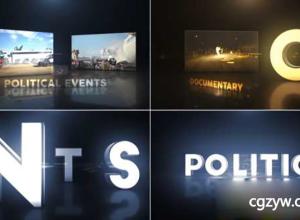 AE模板-E3D新闻体育电视包装文字图片视频展示片头 Political Events 3 免费下载