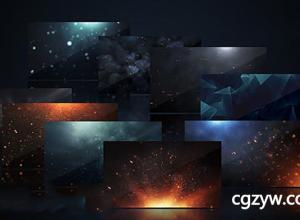 视频素材-11组史诗大气火星粒子背景虚化LED大屏幕高清视频素材