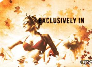 AE模板-秋天枫叶飘落图片大型活动开幕展示片头 Autumn Leaves 免费下载