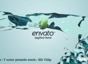 AE模板-流体元素公司logo标题片头3d开场The Liquid Bender 免费下载