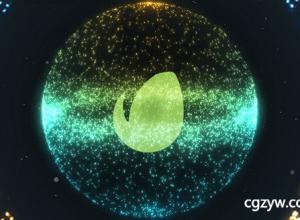 AE模板-优雅粒子汇聚标志logo标题片头Swarm Particle Logo 免费下载