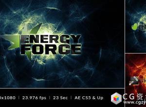 AE模板-大气电影能量球游戏Logo展示 Energy Force – Logo Intro 免费下载