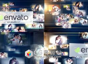 AE模板-企业宣传片线框图片飞入飞出汇聚Logo展示 Multi Photo Logo Reveal 3 免费下载