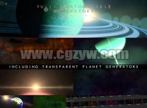 FCPX插件-宇宙星球星云地球星星银河空间环境插件 ProDrop Space