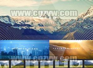 FCPX插件-简约图形叠加小清新文字标题字幕转场预设 ProintroBlend