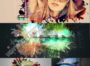 FCPX插件-45种中国风水彩水墨飞溅晕开遮罩视频展示PROPANEL Vol.3