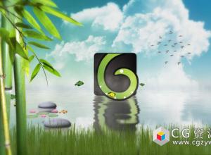 AE模板-大自然标志竹林池塘Logo展示 Nature Logo Revealer 免费下载