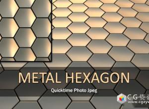 视频素材-三维六边形蜂窝背景 Metal Hexagon Loop 免费下载