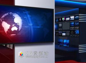 视频素材-新闻联播演播室背景高清素材 Virtual Studio 53 免费下载