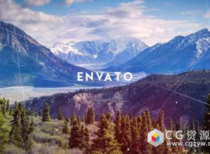 AE模板-三维视差线条切割图片展示片头 Color Slideshow 免费下载