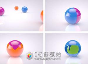 AE模板-彩色简洁梦幻般的小球滚动Logo展示 Dreamy Balls 免费下载