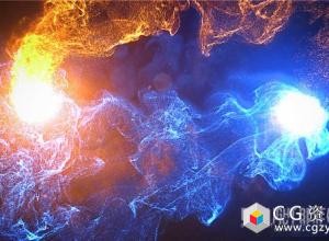 AE模板-震撼粒子光线碰撞电影游戏Logo文字展示 Epic Light Reveal