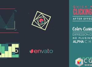 AE模板-创意点击快速MG图形动画Logo展示 Quick Minimal Clicking Logo