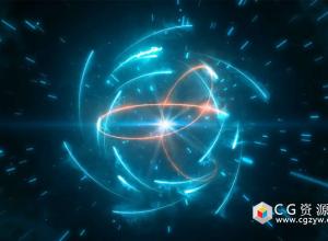 AE模板-SABER电流汇聚能量球爆炸Logo展示 Energy Logo Reveal