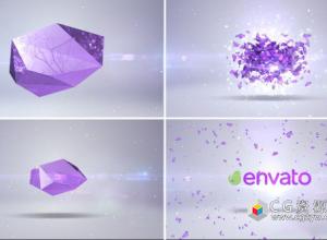 AE模板-时尚优雅钻石破碎蝴蝶飞舞Logo标志展示 Butterfly Logo Revealer 免费下载