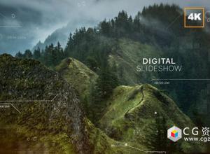 AE模板-4K现代科技感三维视差图片展示 Digital Slideshow 4K 免费下载
