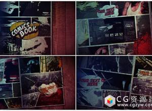 AE模板-超级英雄漫画视频包装宣传片 Comics Book 免费下载