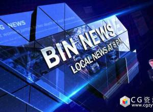 AE模板-虚拟演播室科技感地球经济财政天气预报新闻栏目包装