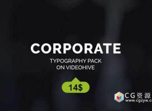 AE模板-公司企业简洁文字排版标题动画 Corporate Titles 免费下载