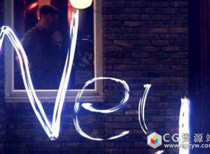 AE模板-光线绘制发光字母文字动画 Light Trails Alphabet 免费下载