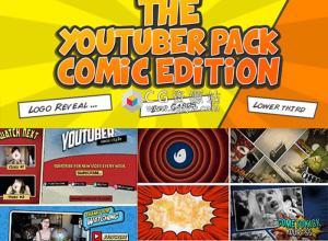 AE模板-卡通漫画分镜头字幕标题宣传包装Logo展示