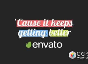 AE模板-创意音乐歌词文字标题排版动画片头 Lyrics Kinetic Typography 免费下载