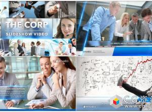 AE模板-玻璃质感公司企业商务合作图片展示包装 Simple Corporate Slideshow 免费下载