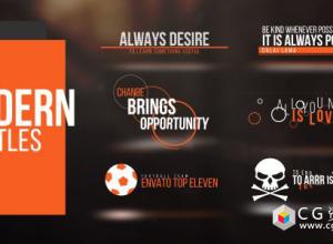 AE模板-现代时尚公司动态文字标题动画 Modern Titles 2 免费下载