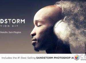 AE脚本+PS脚本-尘土粒子图片破碎消散特效SandStorm Motion Kit + 使用教程