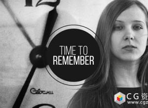 AE模板-优雅怀旧黑白回忆图片展示开场 Time to Remember 免费下载