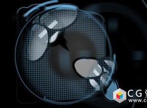 AE模板-3D全息HUD界面技术未来网络电脑演绎标志logo片头 免费下载