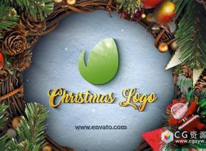 AE模板-新年快乐圣诞节三维装饰Logo展示 Christmas & New Year Logo