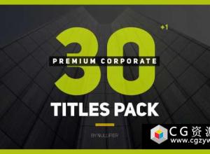 AE模板-30组商务公司企业文字标题 30+1 Premium Corporate Titles Pack 免费下载