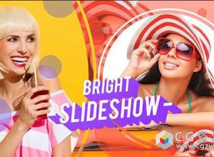 AE模板-青春时尚活力图形遮罩企业动态照片包装片头 Bright Slideshow 免费下载