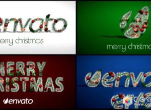 AE模板-新年快乐圣诞节装饰Logo展示 Christmas Logo 免费下载