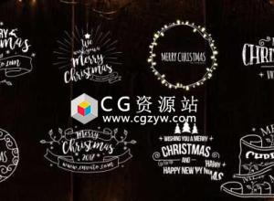 AE模板-4K分辨率圣诞节文字标题动画 Christmas Titles 免费下载