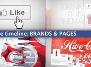 AE模板-广告社交公司网络脸书风格图文视频介绍 Face Timeline:Brands&Pages 免费下载